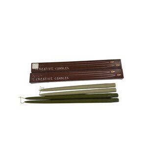 Creative Candles Taper 18x7/8 Desert Olive & Moss Green Made In USA